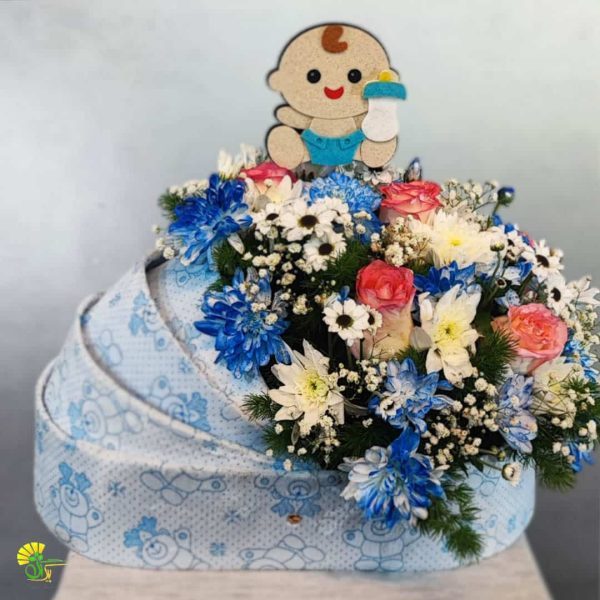 سبد گل تبریک کد 4045 – گل اور