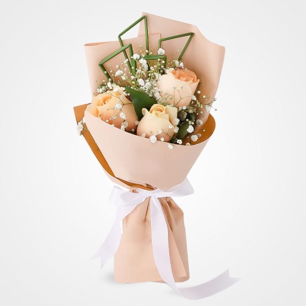 دسته گل رز نباتی نور عشق