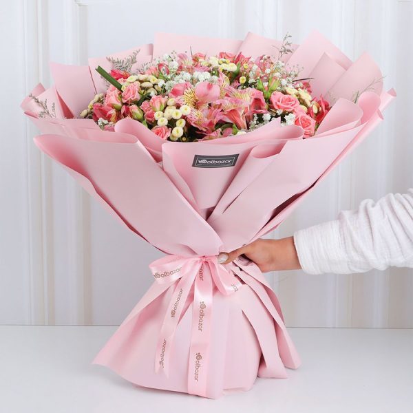 سبد گل تبریک کد 4051 – گل اور