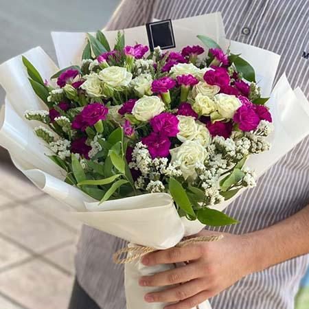 سبد گل تبریک کد 4029 – گل اور