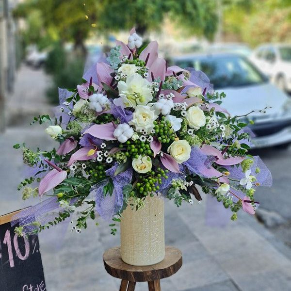 گلدان گل لاکچری کد 558 - گل فروشی آنلاین رزگاردن
